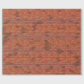 Roodstenen wand naadloze achtergrond cadeaupapier (Vlak)