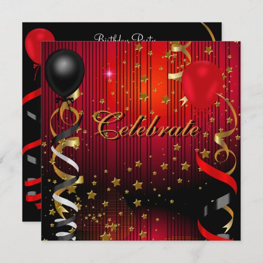 Roodsterren op feestdag kaart (Voorkant / Achterkant)