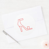 Roodstrop Ronde Sticker (Envelop)