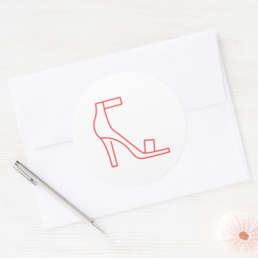 Roodstrop Ronde Sticker (Envelop)