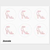 Roodstrop Ronde Sticker (Vel)