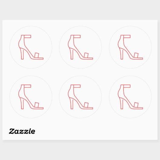 Roodstrop Ronde Sticker (Vel)