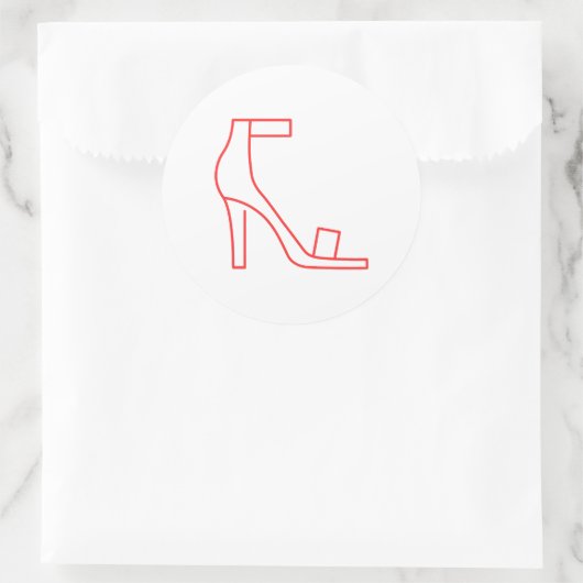 Roodstrop Ronde Sticker (Tas)