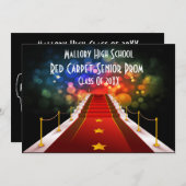 roodtapijtevenement of prom vip-uitnodiging kaart (Voorkant / Achterkant)