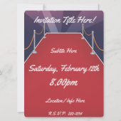 Roodtapijtfeestdag uitnodigen kaart (Achterkant)