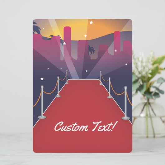 Roodtapijtfeestdag uitnodigen kaart (Staand voorkant)