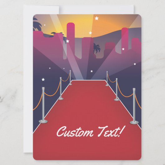 Roodtapijtfeestdag uitnodigen kaart (Voorkant)