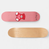 Roodteddyskateboard, aangepaste naam. persoonlijk skateboard (Horizontaal)