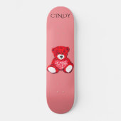 Roodteddyskateboard, aangepaste naam. persoonlijk skateboard (Voorkant)
