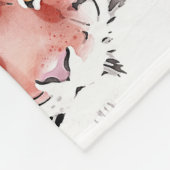 Roodtijger Waterverf dierentuin Fleece Deken (Hoek)