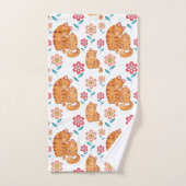 Roodtijgerkattenmoeder met baby-Moederdag Bad Handdoek (Handdoek)