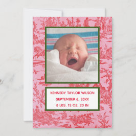 Roodtoile Birth koninklijke kaart