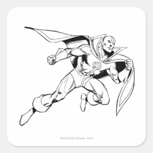 Roodtornado-overzicht Vierkante Sticker