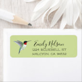 Roodtroebel Hummingbird Return Address Etiket (Insitu)
