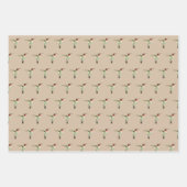 Roodtroebel vogelpatroon inpakpapier vel (Voorkant 3)