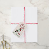 Roodtroebelende Hummingbird Gift Labels Cadeaulabel (Met Touw)