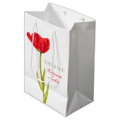 Roodtulpbruidbruidsschat voor middelgrote cadeaast medium cadeauzakje (Voorkant Gekanteld)