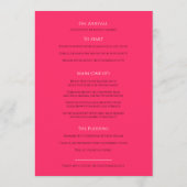 Roodtulpen hart met monogram bruiloft menu (Achterkant)