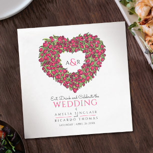 Roodtulpen met rode tulpen servet