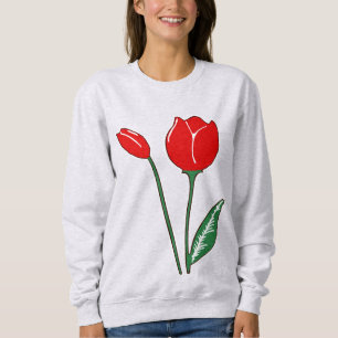 Roodtulpen Raglan sweatshirt voor vrouwen