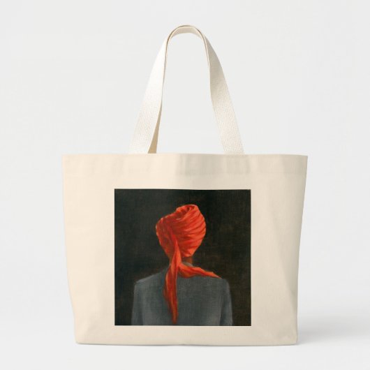 Roodturban 2004 grote tote bag (Voorkant)
