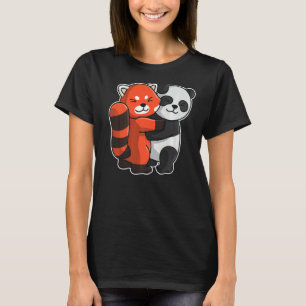 Roodvarkens en panda-koeiendieren voor vrouwelijke t-shirt