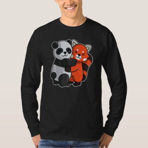 Roodvarkens en panda-koeiendieren voor vrouwelijke t-shirt