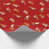 Roodvezel-papierveenbes Cadeaupapier (Hoek)