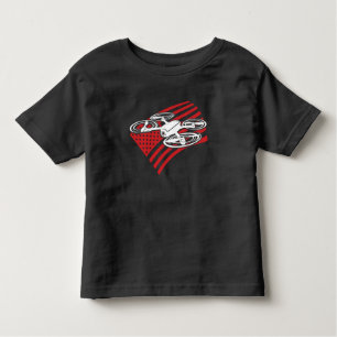 Roodvlag van drone Pilot Multirotor Quadcopter Kinder Shirts