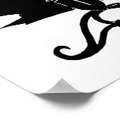 Roodvlammen, silhouette kunst poster (Hoek)