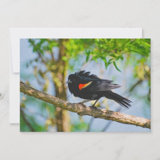 Roodvleugel Feestdagenkaart (Voorkant)