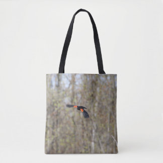 Roodvleugelige canvas tas