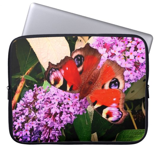 Roodvlinder Laptop Sleeve (Voorkant)