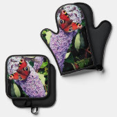 Roodvlinder Ovenwant & Pannenlap Set (Voorkant / Achterkant)