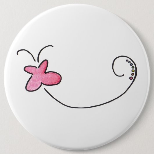 Roodvlinder Ronde Button 6,0 Cm (Voorkant)