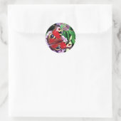 Roodvlinder Ronde Sticker (Tas)