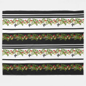 Roodvlinderblad zonder naadloze rowanberry botterf fleece deken (Voorkant (Horizontaal))