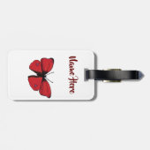 Roodvlindertekening Bagagelabel (Achterkant horizontaal)