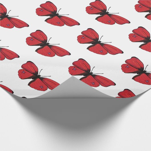 Roodvlindertekening Cadeaupapier (Hoek)