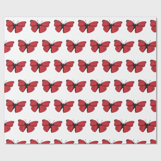Roodvlindertekening Cadeaupapier (Vlak)