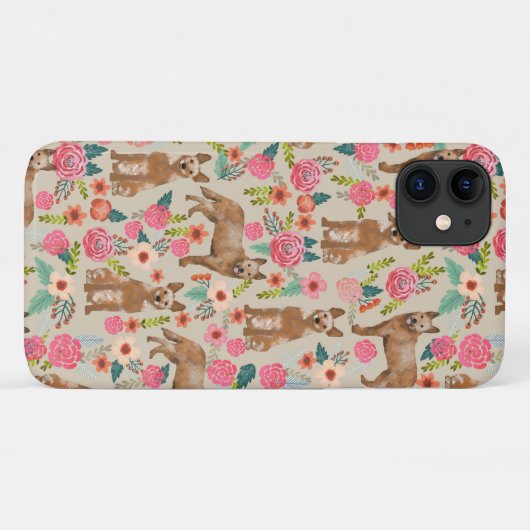 Roodvoelers floraals Case-Mate iPhone case (Achterkant (horizontaal))