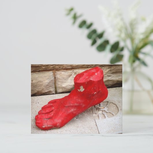 Roodvoetsculptuur in Chicago Briefkaart (Staand voorkant)