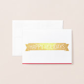 roodvogel in de sneeuw Prettige feestdagen Folie Kaarten (Voorkant met envelop)