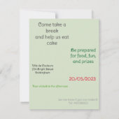 roodvogel in de zomer - verjaardagsfeest kaart (Achterkant)