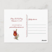 Roodvogelpest Cones Ribbon Holiday Party Briefkaart (Achterkant)