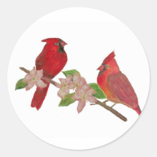 Roodvogels Ronde Sticker