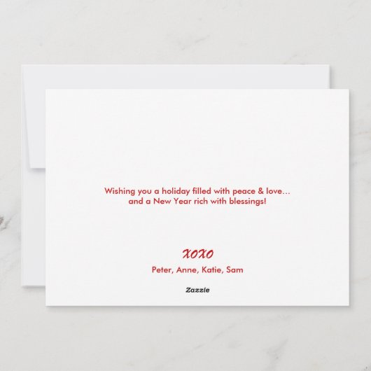 Roodvrede op aarde Waterverf kerstfeestdag Feestdagenkaart (Achterkant)