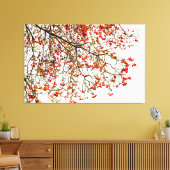 Roodvruchten of asbessen canvas afdruk (Insitu (Woonkamer))