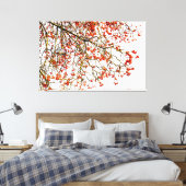 Roodvruchten of asbessen canvas afdruk (Insitu (Slaapkamer))