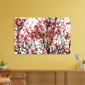 Roodvruchten of asbessen canvas afdruk (Insitu (Woonkamer))